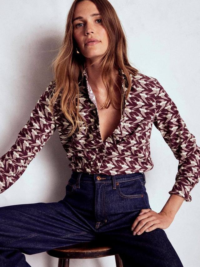 Рубашка с принтом Sienna Bird Boden, Purple/Multi
Рубашка с принтом Sienna Bird Boden, Purple/Multi