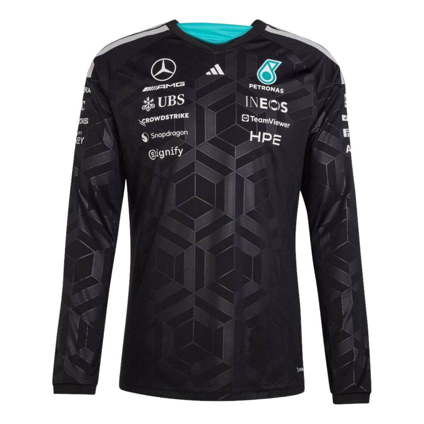 Футболка с длинными рукавами Adidas x Mercedes AMG Petronas Formula 1 для пилотов, черная
Футболка с длинными рукавами Adidas x Mercedes AMG Petronas Formula 1 для пилотов, черная