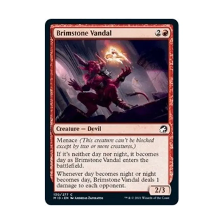 CCG Серный вандал (клавиша C), MTG - Innistrad - Midnight Hunt
CCG Серный вандал (клавиша C), MTG - Innistrad - Midnight Hunt