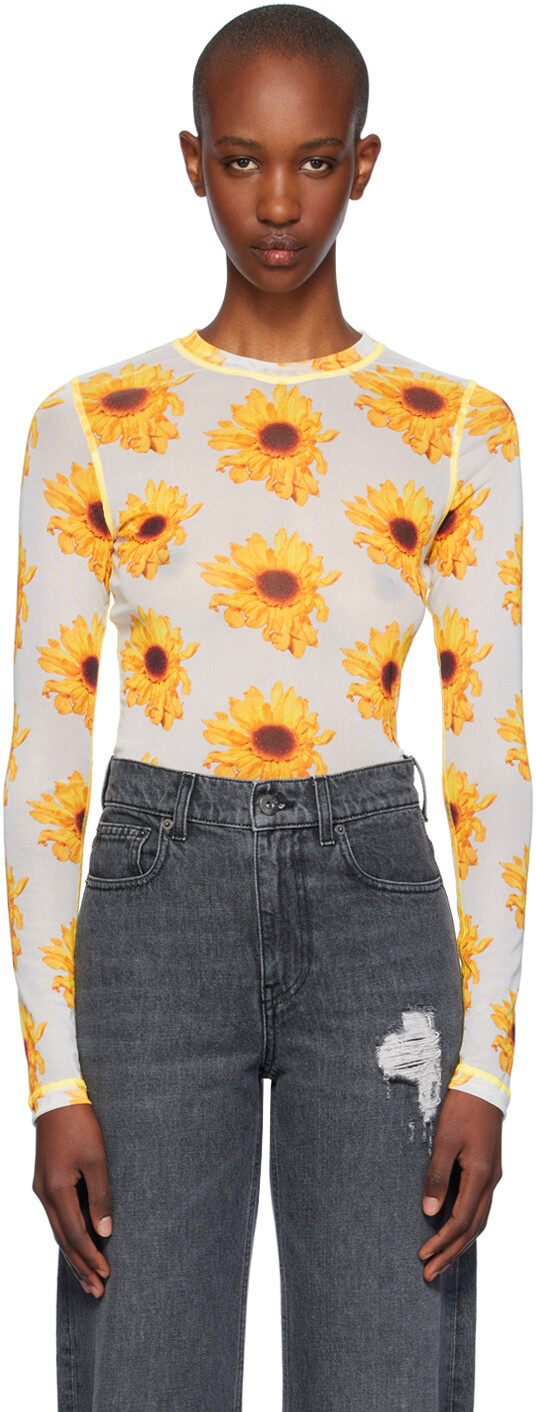 Желтая прозрачная футболка с длинным рукавом JW Anderson, белый
Желтая прозрачная футболка с длинным рукавом JW Anderson, белый