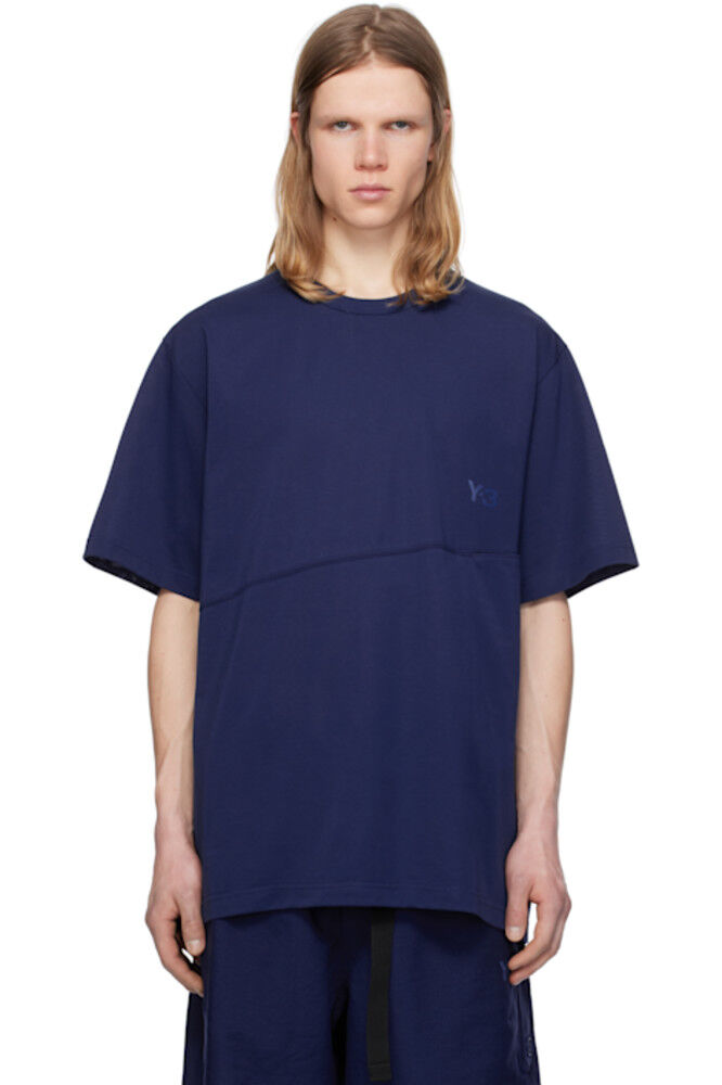 Синяя футболка с U-образным вырезом Y-3
Синяя футболка с U-образным вырезом Y-3
