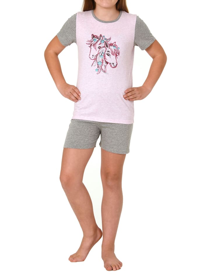 NORMANN Короткая пижама с короткими рукавами и изображением лошадей - 74799, розового цвета
NORMANN Короткая пижама с короткими рукавами и изображением лошадей - 74799, розового цвета