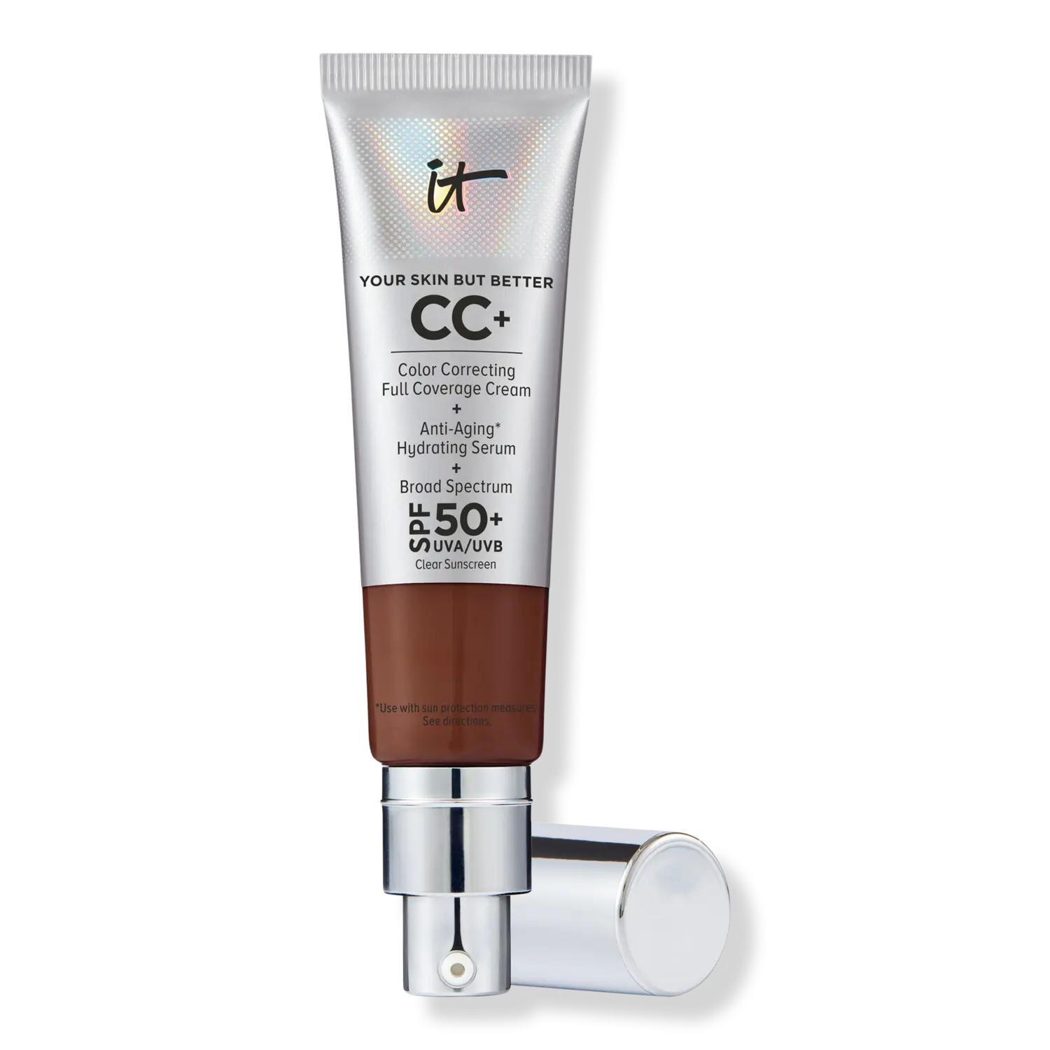 CC+ крем с SPF 50+ IT Cosmetics, Deep Bronze (deep cool with red undertones)
CC+ крем с SPF 50+ IT Cosmetics, Deep Bronze (deep cool with red undertones)
