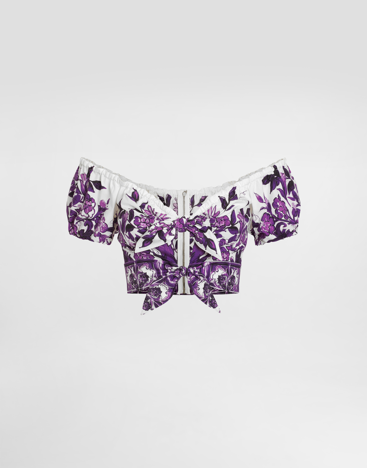 Топ из поплина с принтом "майолика" Dolce & Gabbana, мультиколор
Топ из поплина с принтом "майолика" Dolce & Gabbana, мультиколор