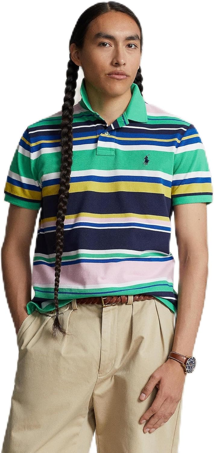 POLO RALPH LAUREN Мужская классическая полосатая поло из сетки, Classic Kelly Multi
POLO RALPH LAUREN Мужская классическая полосатая поло из сетки, Classic Kelly Multi