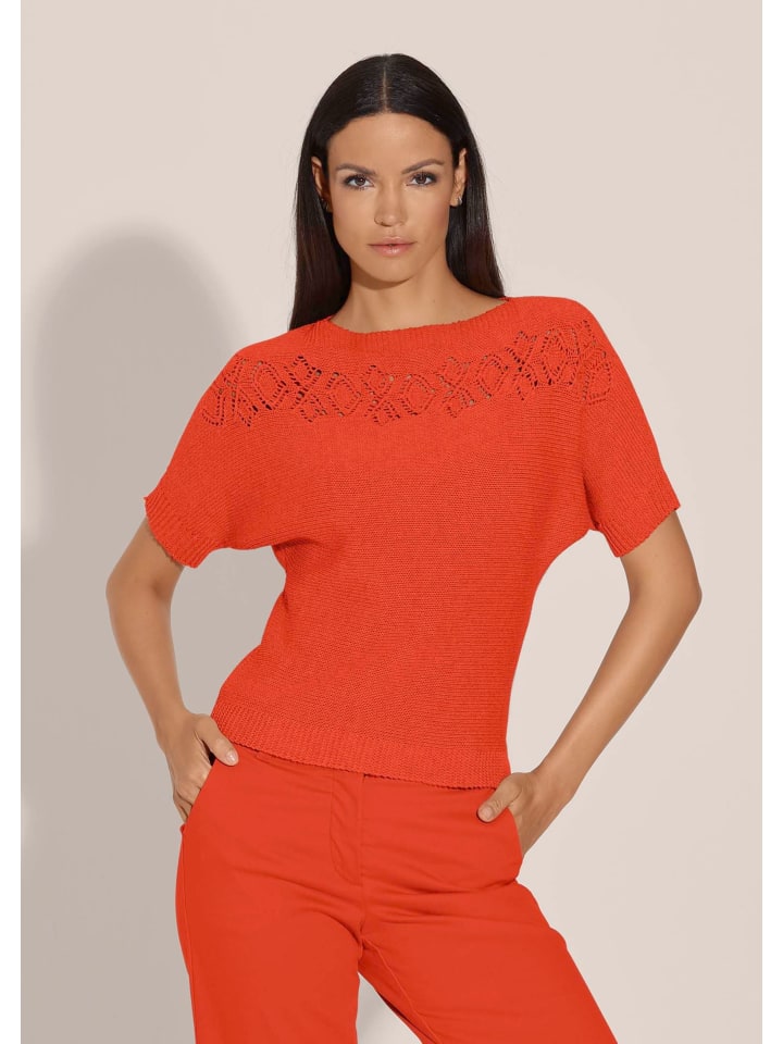 MADELEINE Свитер с короткими рукавами, ярко-оранжевого цвета, из хлопка и льна
MADELEINE Свитер с короткими рукавами, ярко-оранжевого цвета, из хлопка и льна