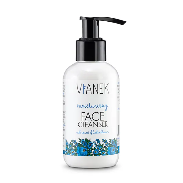 Увлажняющее очищающее средство для лица Moisturizing Face Cleanser Vianek, 150 ml 
Увлажняющее очищающее средство для лица Moisturizing Face Cleanser Vianek, 150 ml
