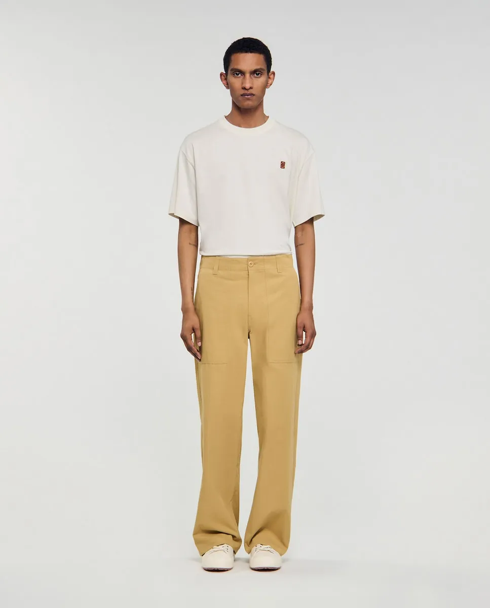Широкие мужские хлопковые брюки Sandro, желтый
Широкие мужские хлопковые брюки Sandro, желтый