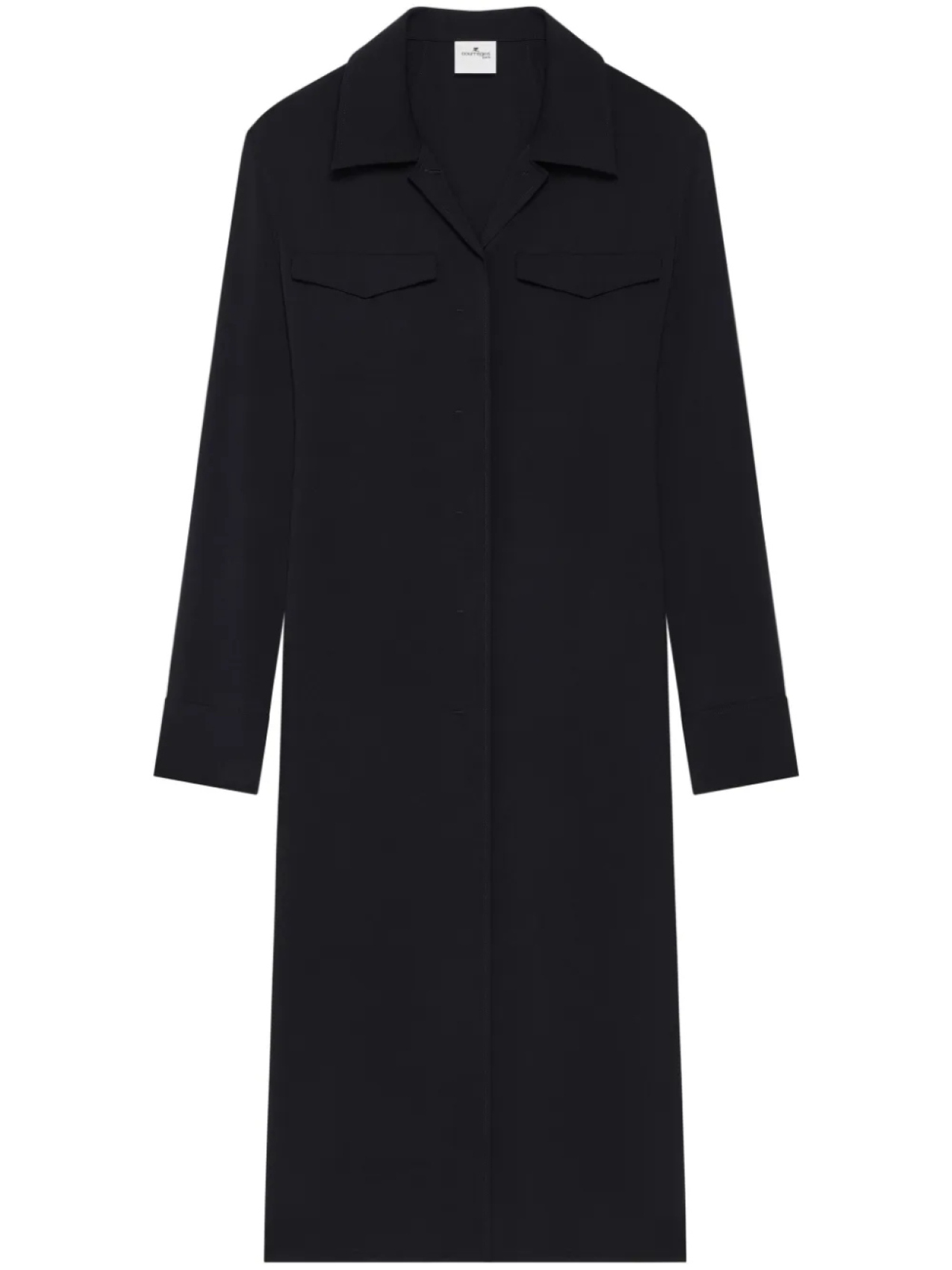 Платье миди Courrèges с двумя карманами, черный
Платье миди Courrèges с двумя карманами, черный