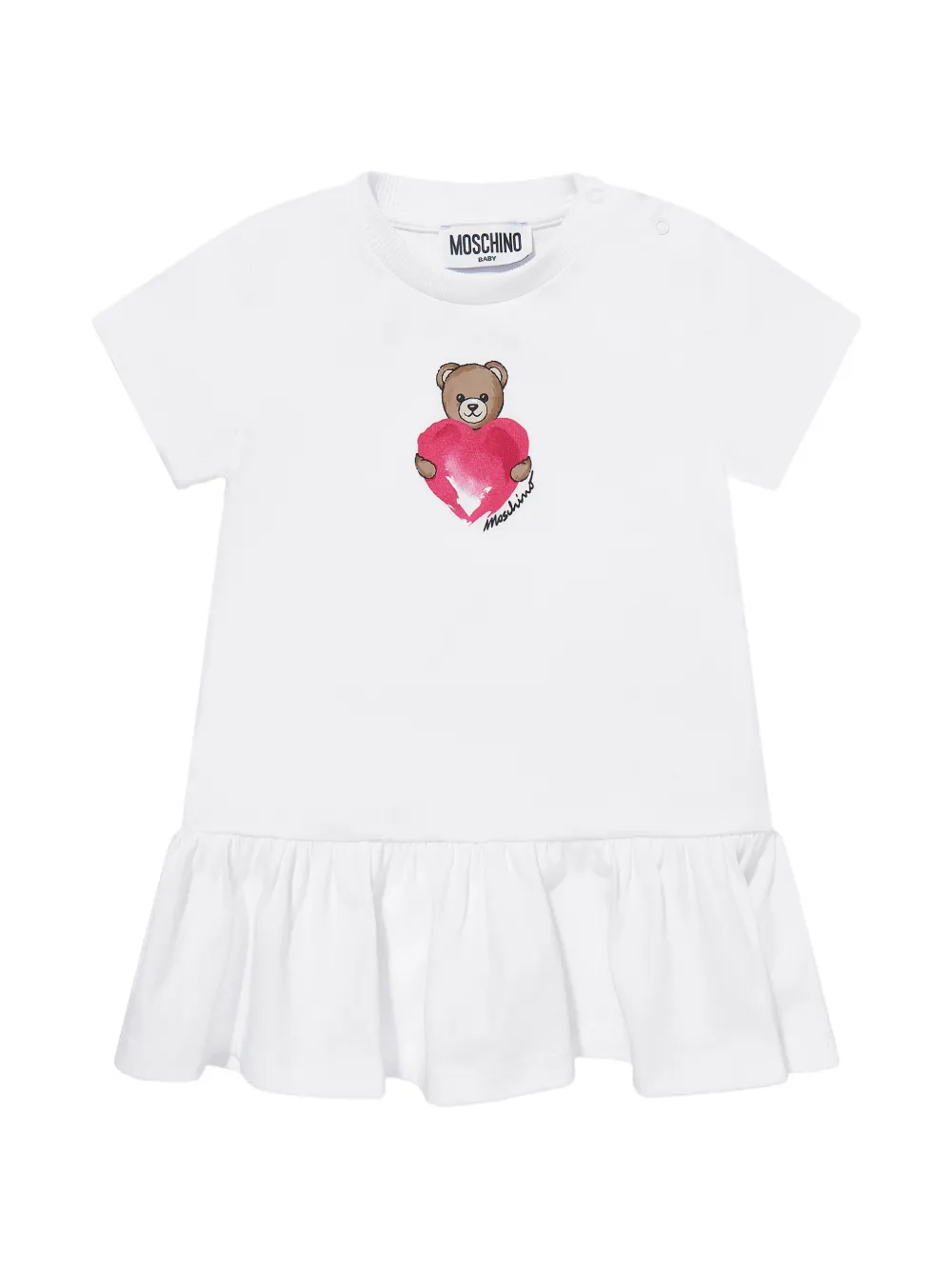 Платье с оборками и принтом мишки Moschino Kids, белый
Платье с оборками и принтом мишки Moschino Kids, белый