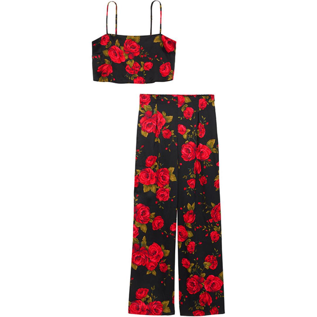 Пижамный комплект Women's с принтом розы Victoria's Secret, черный
Пижамный комплект Women's с принтом розы Victoria's Secret, черный
