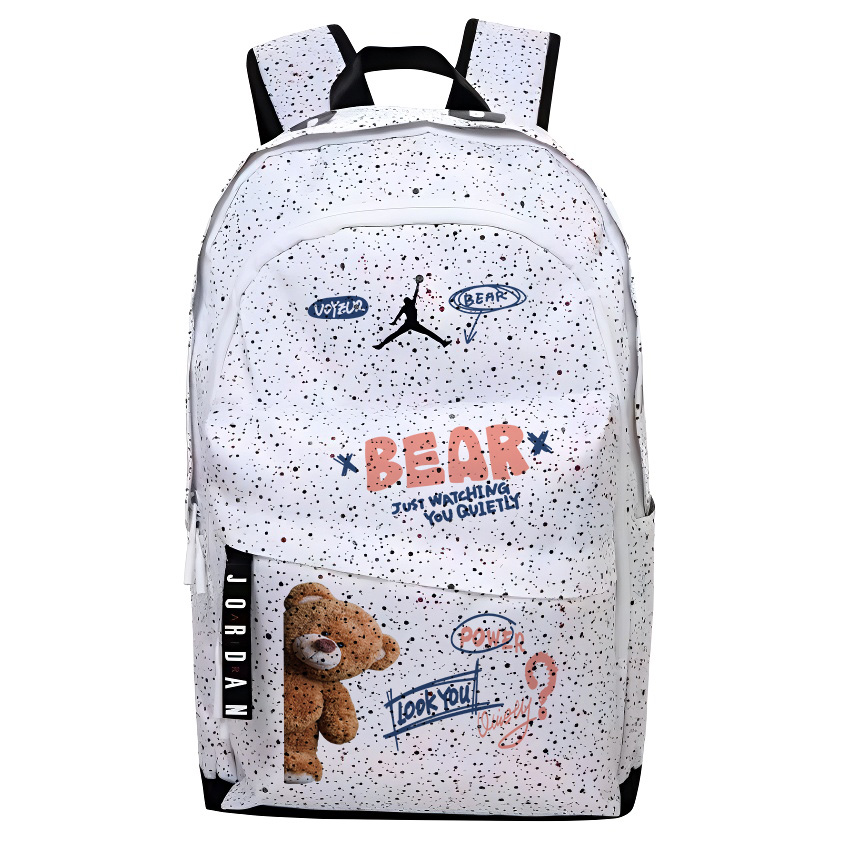 Jordan Полиэстеровый рюкзак унисекс белый, Plush Bear
Jordan Полиэстеровый рюкзак унисекс белый, Plush Bear