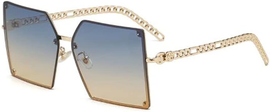 Солнцезащитные очки без оправы с металлическими цепочками на дужках, крупная квадратная оправа, солнцезащитные очки для женщин и мужчин Weloveushop, Upper Blue Lower Yellow Flakes
Солнцезащитные очки без оправы с металлическими цепочками на дужках, крупная квадратная оправа, солнцезащитные очки для женщин и мужчин Weloveushop, Upper Blue Lower Yellow Flakes