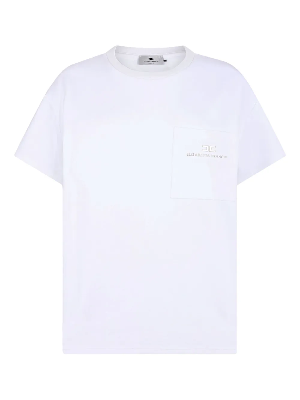 Свитер с логотипом на кармане Elisabetta Franchi, белый
Свитер с логотипом на кармане Elisabetta Franchi, белый