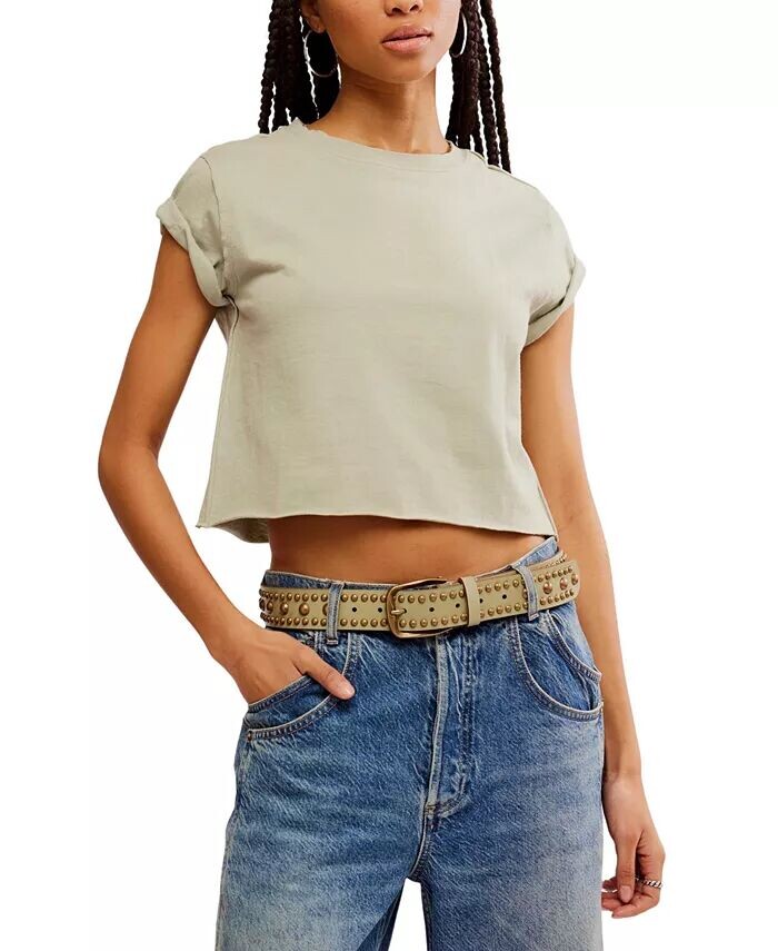 Женская футболка The Perfect из хлопка Free People, зеленый
Женская футболка The Perfect из хлопка Free People, зеленый