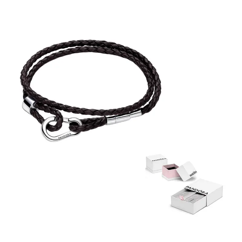Pandora Браслет Moments Brown Braided Double Leather
Pandora Браслет Moments Brown Braided Double Leather