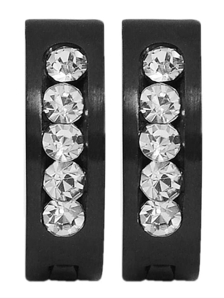 Adeliás Женские серьги - серьги-кольца на шарнирах из нержавеющей стали с черными стразами
Adeliás Женские серьги - серьги-кольца на шарнирах из нержавеющей стали с черными стразами