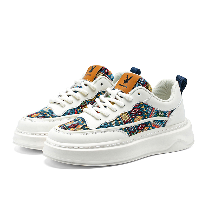 Износостойкие дышащие низкие мужские кроссовки для скейтбординга Playboy, White Blue
Износостойкие дышащие низкие мужские кроссовки для скейтбординга Playboy, White Blue