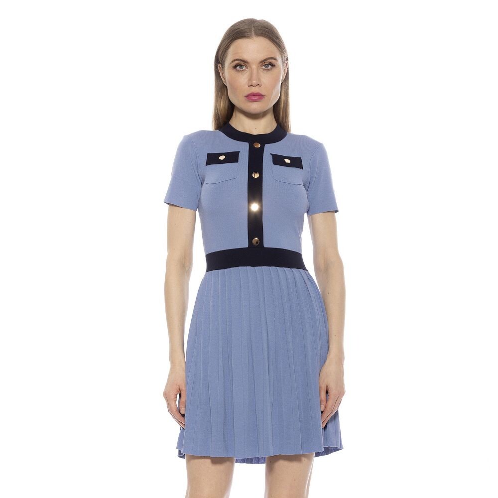 Женское трикотажное платье расклешенного кроя ALEXIA ADMOR Anders, синий 
Женское трикотажное платье расклешенного кроя ALEXIA ADMOR Anders, синий