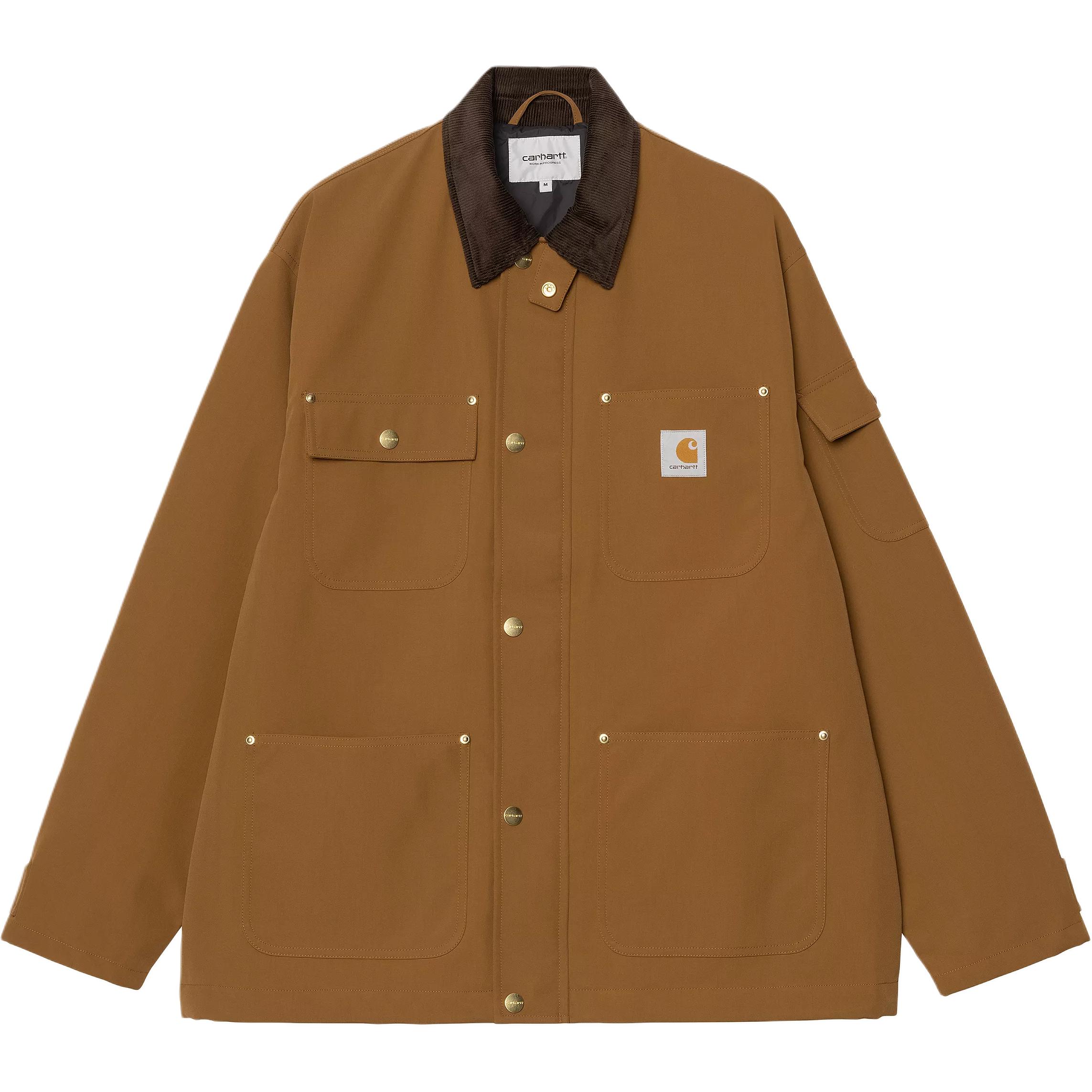 Carhartt WIP Куртка-рубашка с вельветовым воротником, Brown 
Carhartt WIP Куртка-рубашка с вельветовым воротником, Brown