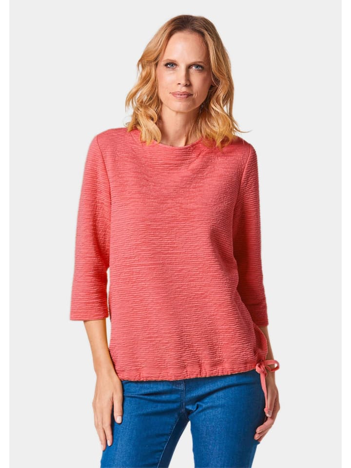 GOLDNER Короткий размер: Рубашка-пуловер. Прямая, удобная футболка с коротким рукавом кораллового цвета
GOLDNER Короткий размер: Рубашка-пуловер. Прямая, удобная футболка с коротким рукавом кораллового цвета