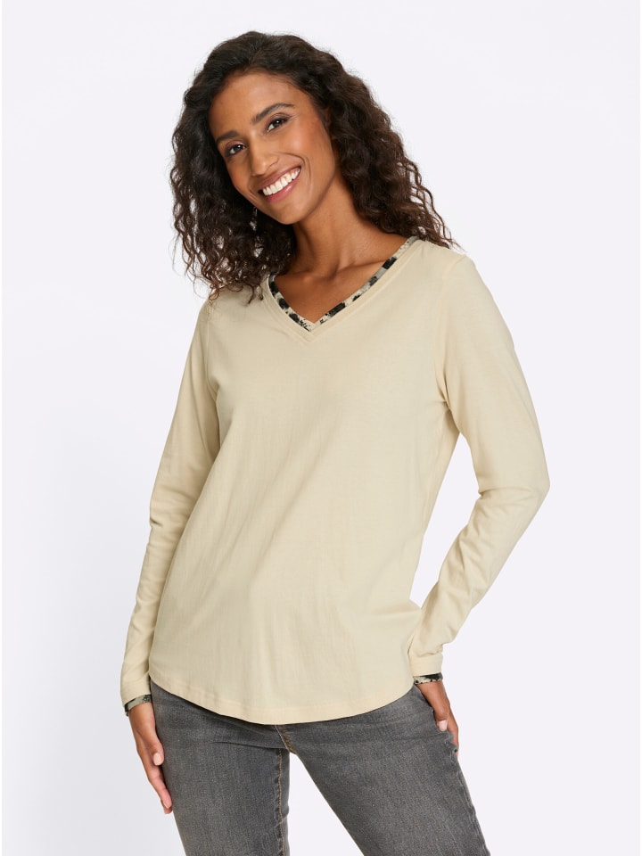 Рубашка с длинными рукавами песочного цвета Heine
Рубашка с длинными рукавами песочного цвета Heine