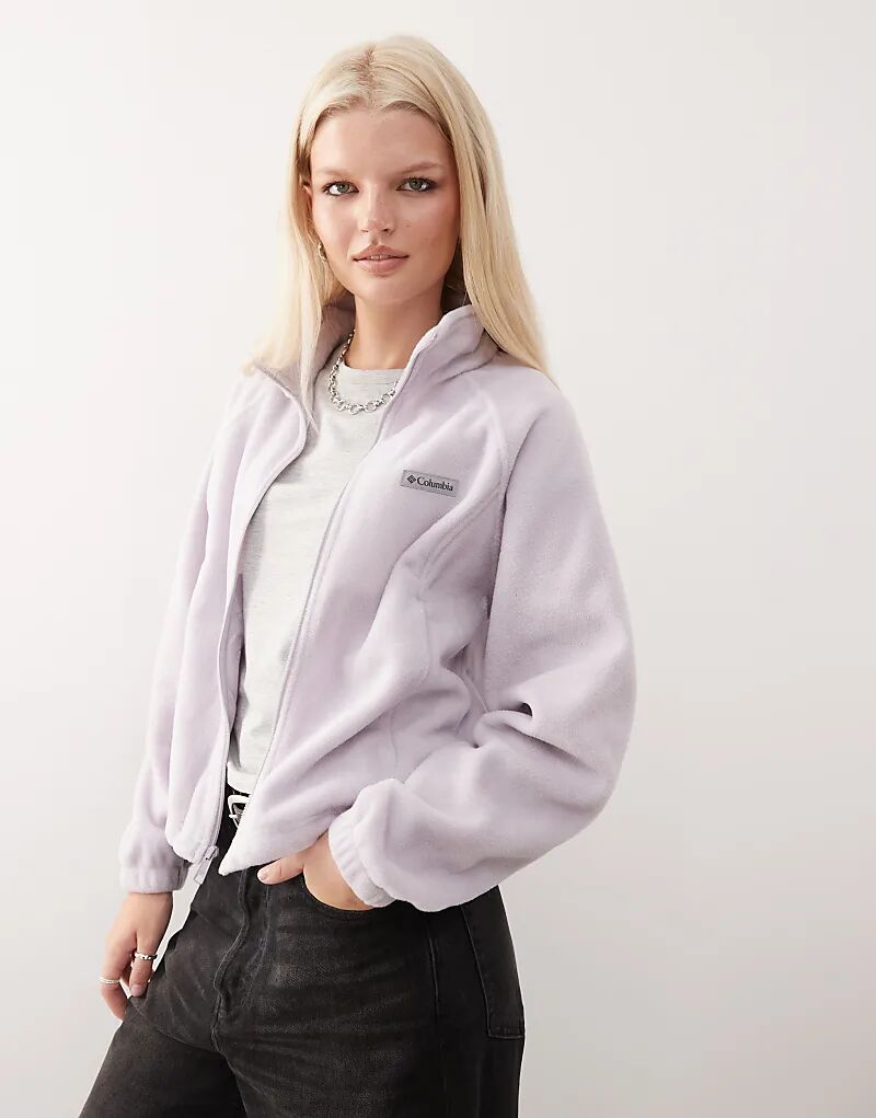 Columbia Benton Springs свободный флисовый жакет с застежкой-молнией сиреневого цвета
Columbia Benton Springs свободный флисовый жакет с застежкой-молнией сиреневого цвета