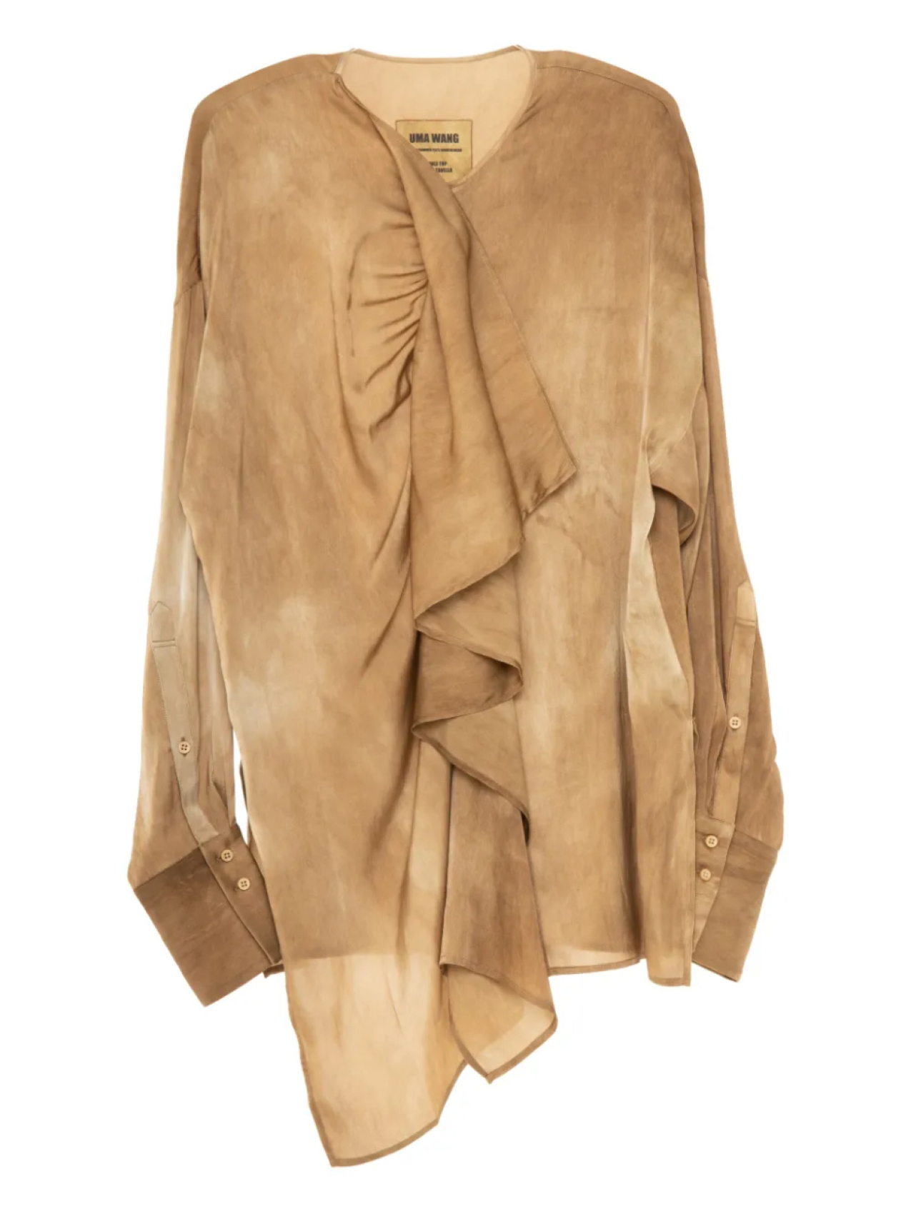 Асимметричный топ с оборками от Uma Wang, коричневый
Асимметричный топ с оборками от Uma Wang, коричневый