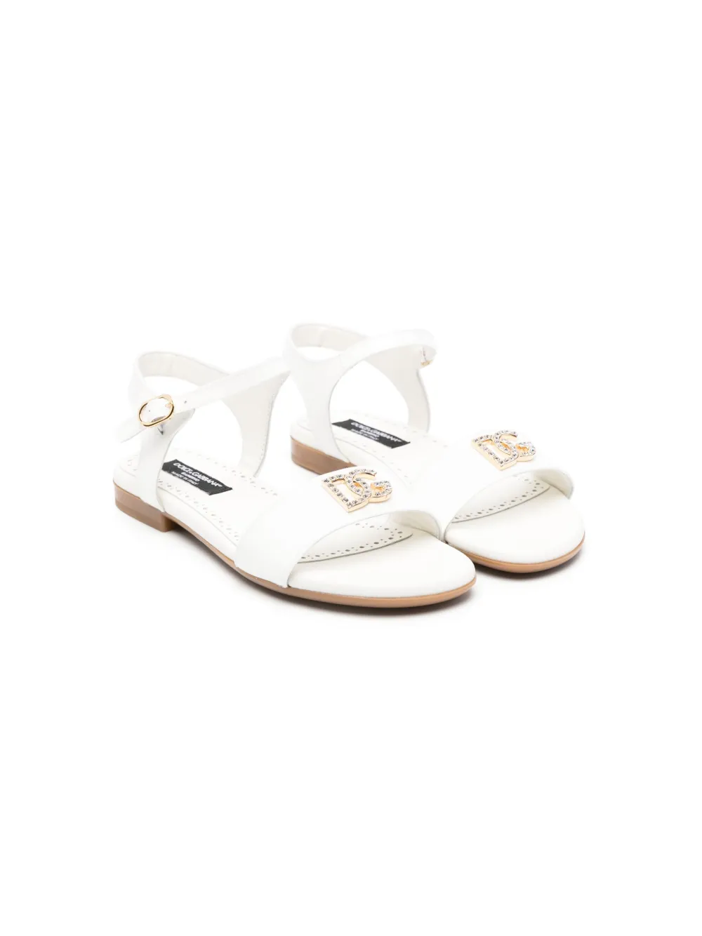 Сандалии с кристаллами Dolce & Gabbana Kids, белый
Сандалии с кристаллами Dolce & Gabbana Kids, белый