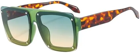 Повседневные солнцезащитные очки для женщин и мужчин в стиле ретро с заклепками, разноцветные линзы, защита от ультрафиолета UV400 MTZJH, Green Green Tea
Повседневные солнцезащитные очки для женщин и мужчин в стиле ретро с заклепками, разноцветные линзы, защита от ультрафиолета UV400 MTZJH, Green Green Tea