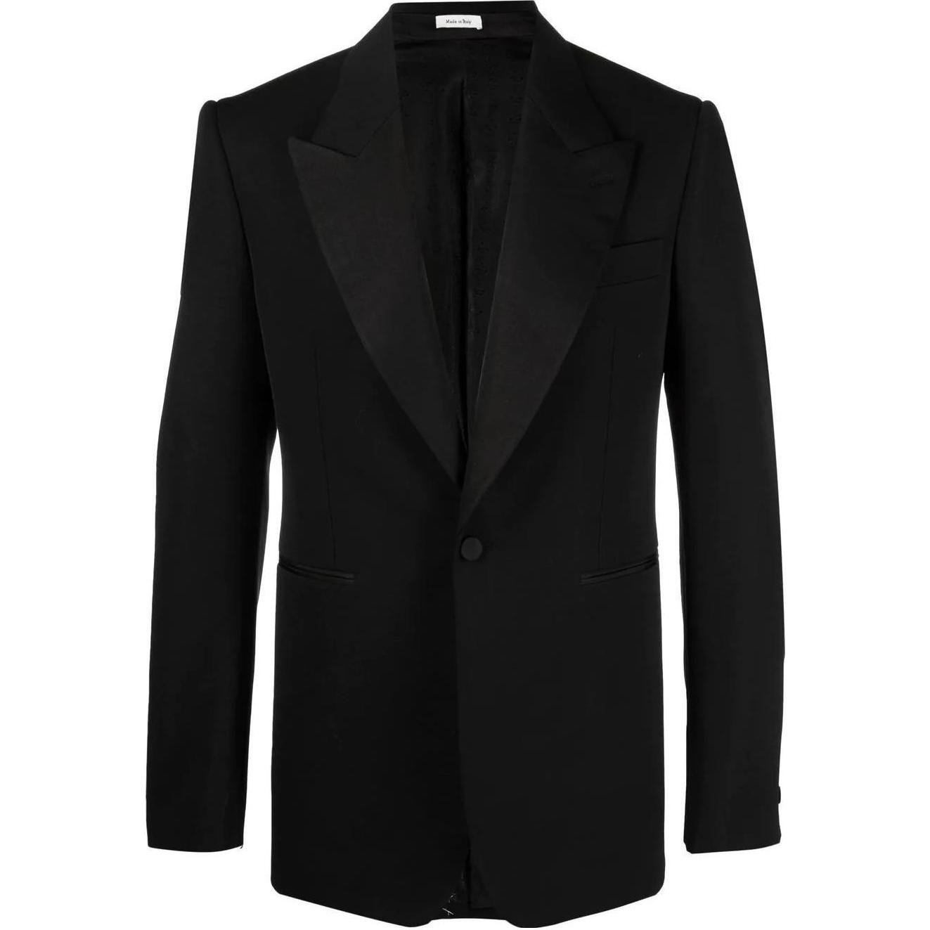 Alexander McQueen Однобортный длинный пиджак, Black
Alexander McQueen Однобортный длинный пиджак, Black