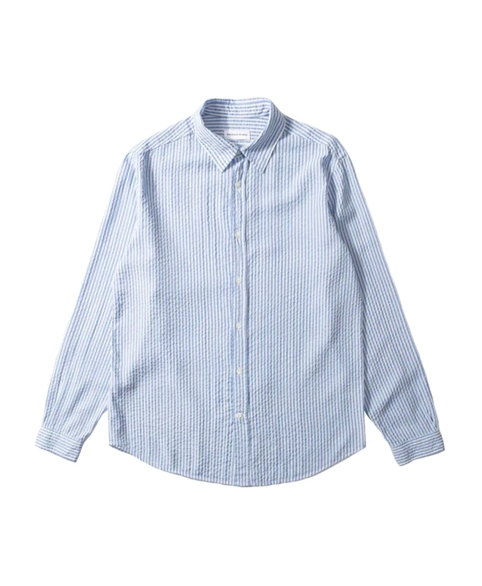 Летняя рубашка из синей жатой ткани Edmmond Studios, синий
Летняя рубашка из синей жатой ткани Edmmond Studios, синий