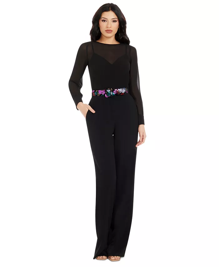 Женский комбинезон Pilar с поясом и пайетками Dress the Population, черный
Женский комбинезон Pilar с поясом и пайетками Dress the Population, черный