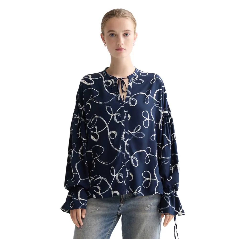 Блузка Scotch & Soda Easy Draw String Cuffs long sleeve, синий
Блузка Scotch & Soda Easy Draw String Cuffs long sleeve, синий