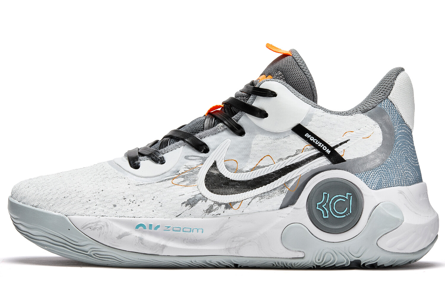 Баскетбольные кроссовки Trey 5 унисекс средней высоты, белые/серые Nike