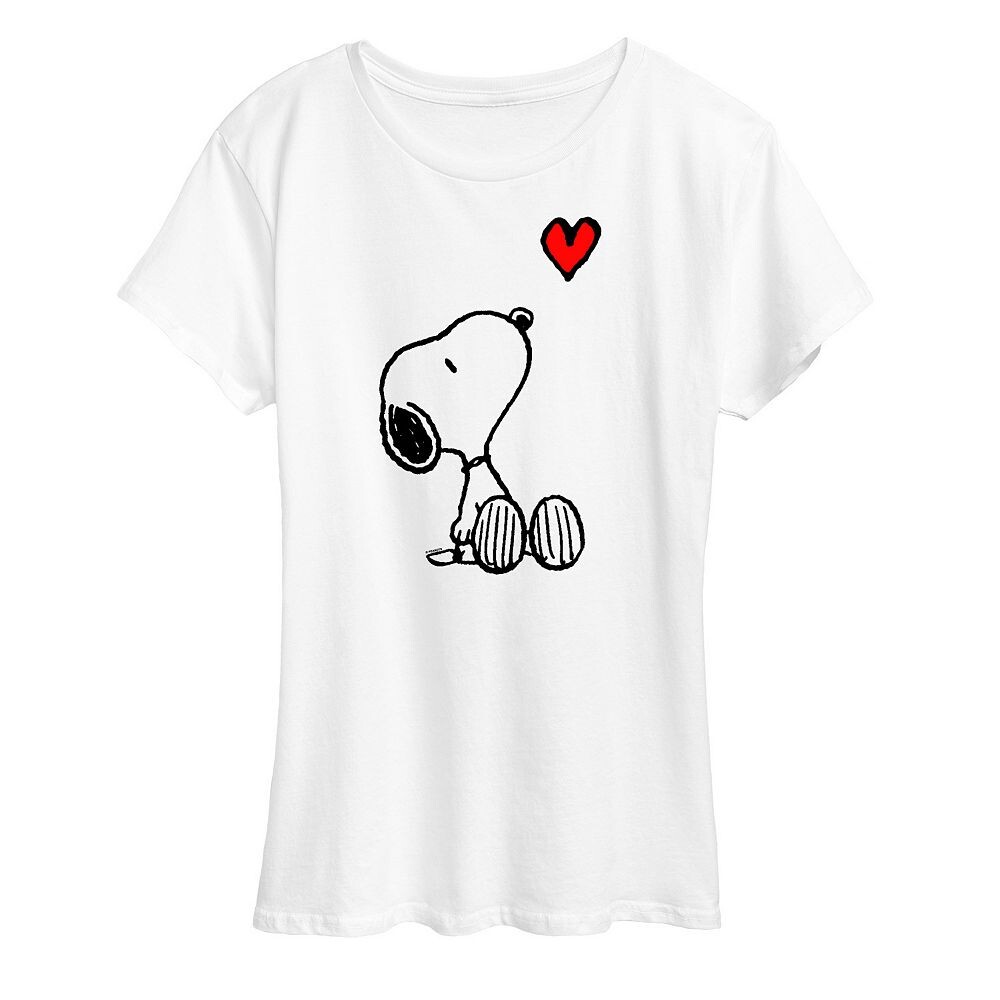 Женская красная футболка с рисунком сердца Snoopy Peanuts Licensed Character, белый
Женская красная футболка с рисунком сердца Snoopy Peanuts Licensed Character, белый