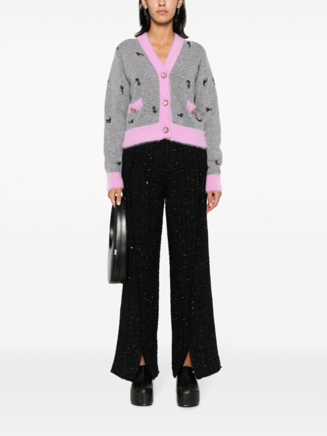 Gcds кардиган Kittho из смесовой шерсти, серый
Gcds кардиган Kittho из смесовой шерсти, серый