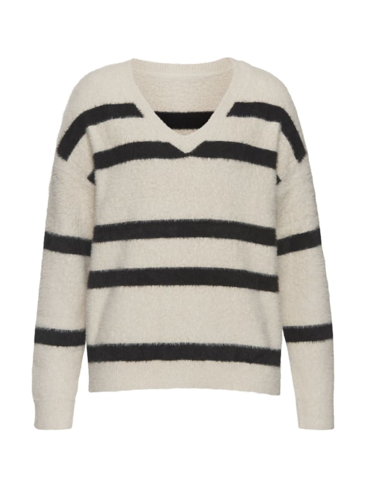 Полосатый свитер песочно-черного цвета LASCANA
Полосатый свитер песочно-черного цвета LASCANA