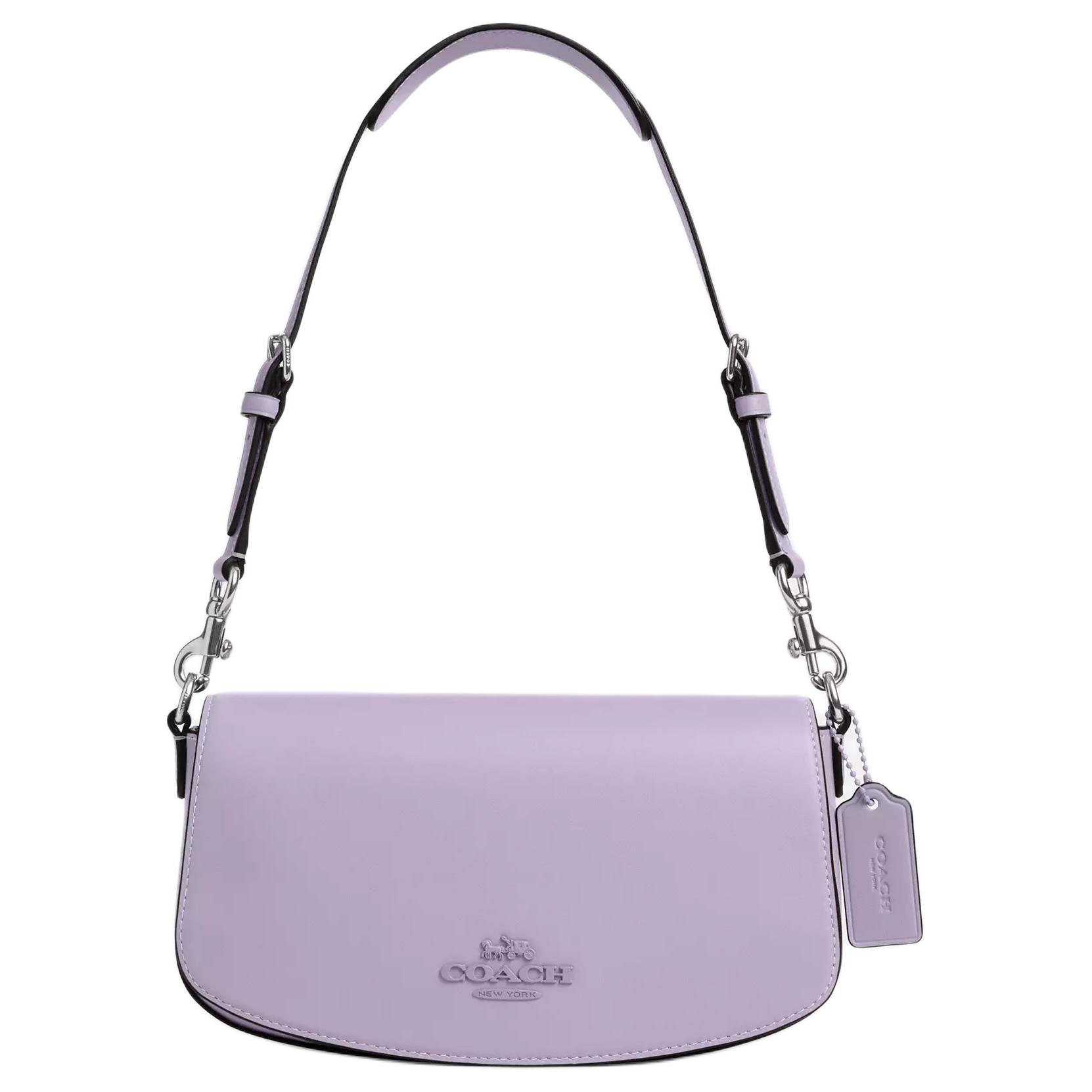 COACH Женская кожаная сумка через плечо среднего размера серебристо-светло-фиолетовая
COACH Женская кожаная сумка через плечо среднего размера серебристо-светло-фиолетовая