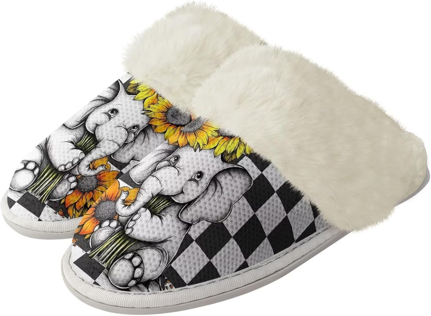 Домашние тапочки для мужчин и женщин, зимние теплые тапочки на плоской подошве, мягкие плюшевые, закрытый носок, домашняя обувь с резиновой подошвой против скольжения для спа и ванной Watdotory, Sunflower Elephants
Домашние тапочки для мужчин и женщин, зимние теплые тапочки на плоской подошве, мягкие плюшевые, закрытый носок, домашняя обувь с резиновой подошвой против скольжения для спа и ванной Watdotory, Sunflower Elephants