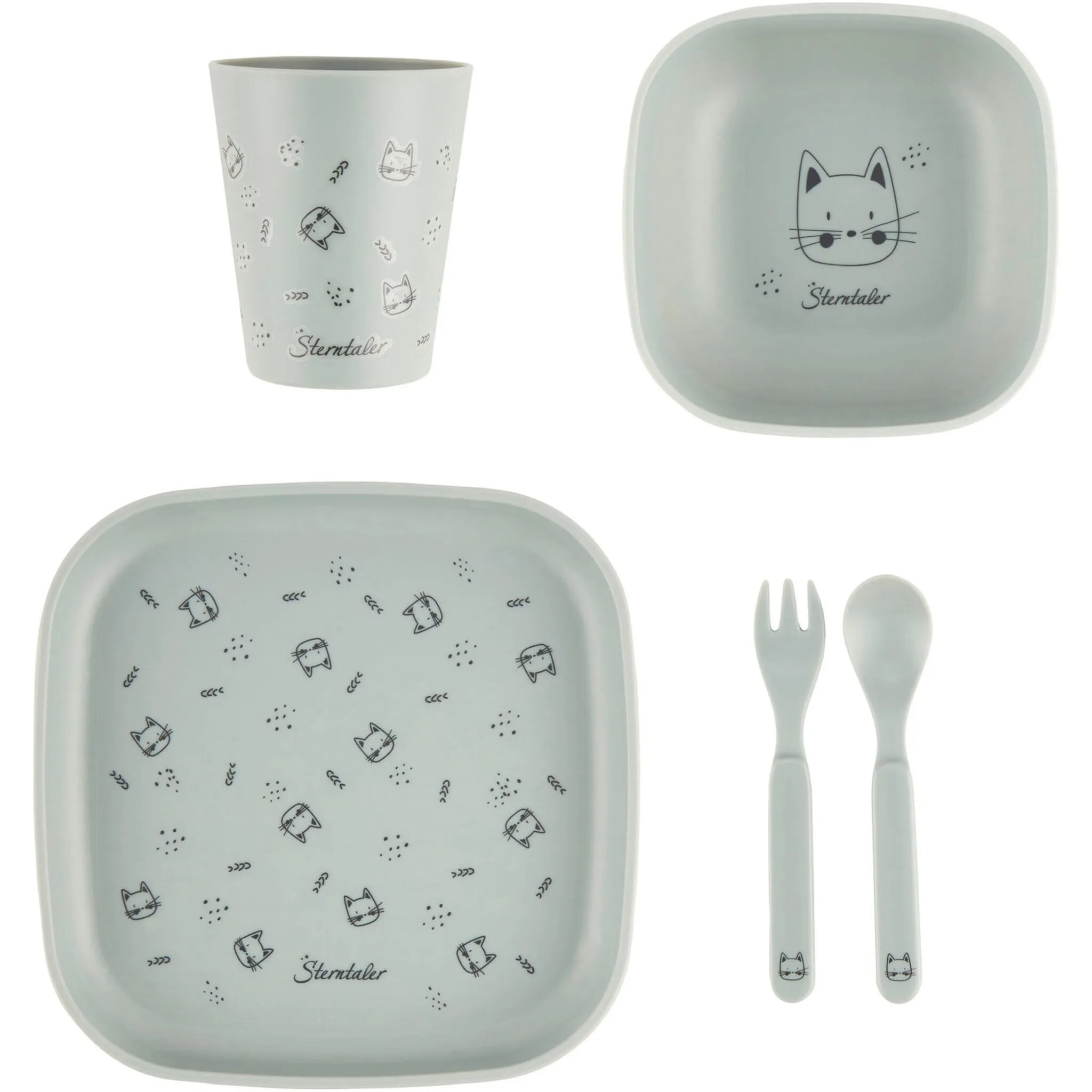 Набор детской посуды Sterntaler «Кошка Лилли», цвет mattgrün
Набор детской посуды Sterntaler «Кошка Лилли», цвет mattgrün