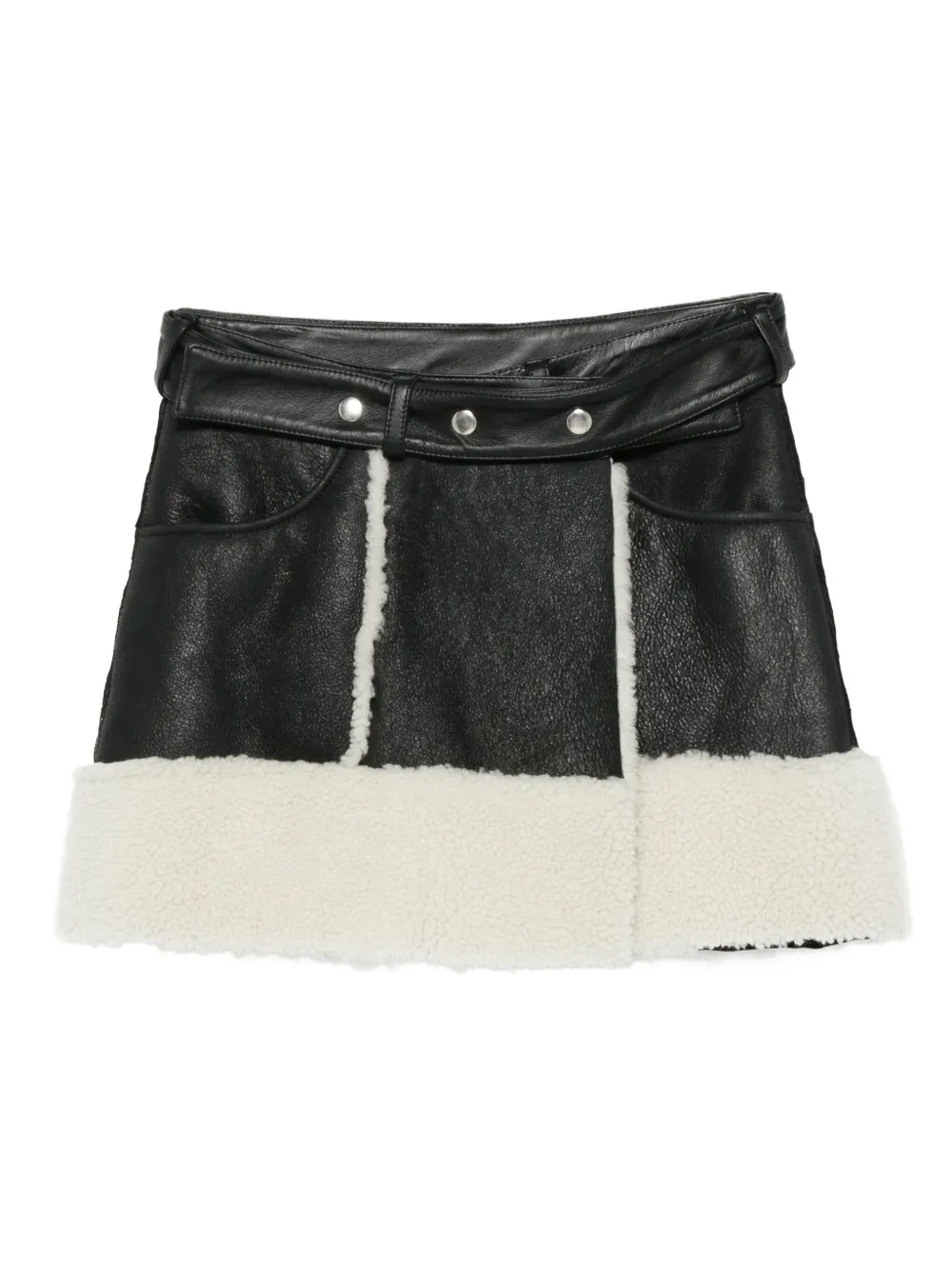 Юбка мини со вставками из овчины Almaz, черный
Юбка мини со вставками из овчины Almaz, черный