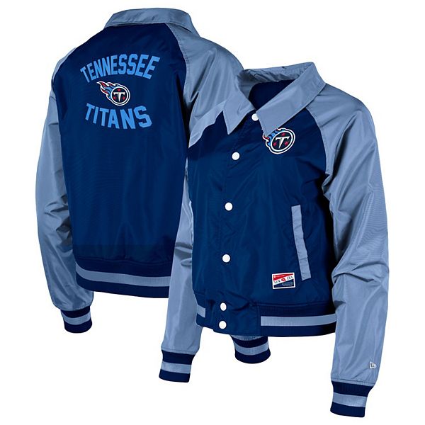 Женская куртка-раглана на молнии Tennessee Titans цвета navy New Era
Женская куртка-раглана на молнии Tennessee Titans цвета navy New Era
