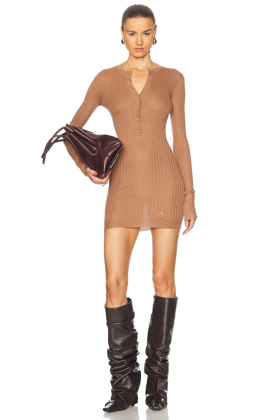 Мини-платье с длинными рукавами The Attico, Camel
Мини-платье с длинными рукавами The Attico, Camel