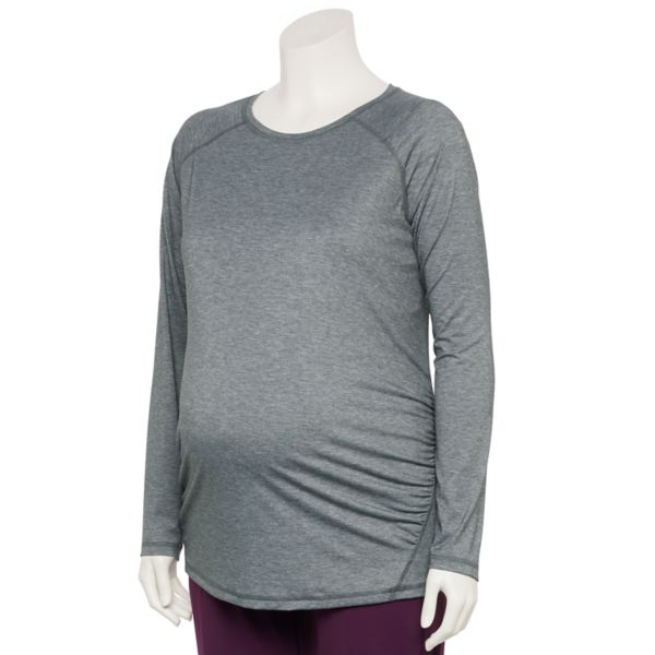 Футболка с длинным рукавом для беременных больших размеров Tek Gear, цвет smokey slate 
Футболка с длинным рукавом для беременных больших размеров Tek Gear, цвет smokey slate