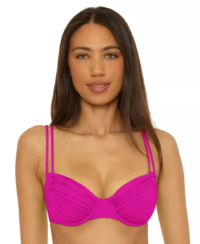 Женский бикини-топ на косточках с цветовым кодом и сборками Becca, розовый
Женский бикини-топ на косточках с цветовым кодом и сборками Becca, розовый