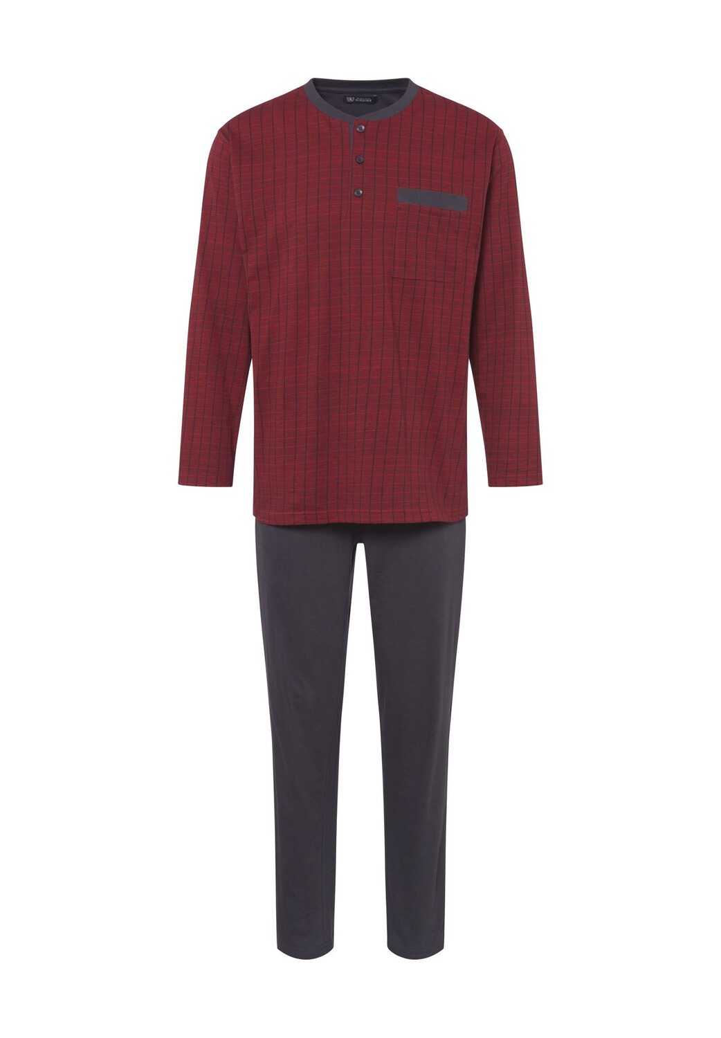 Мужская хлопковая пижама в клетку с длинными рукавами и нагрудным карманом Dunmore, красный
Мужская хлопковая пижама в клетку с длинными рукавами и нагрудным карманом Dunmore, красный