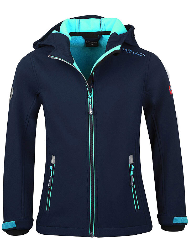 Куртка софтшелл Trollkids, цвет dunkelblau/mint
Куртка софтшелл Trollkids, цвет dunkelblau/mint