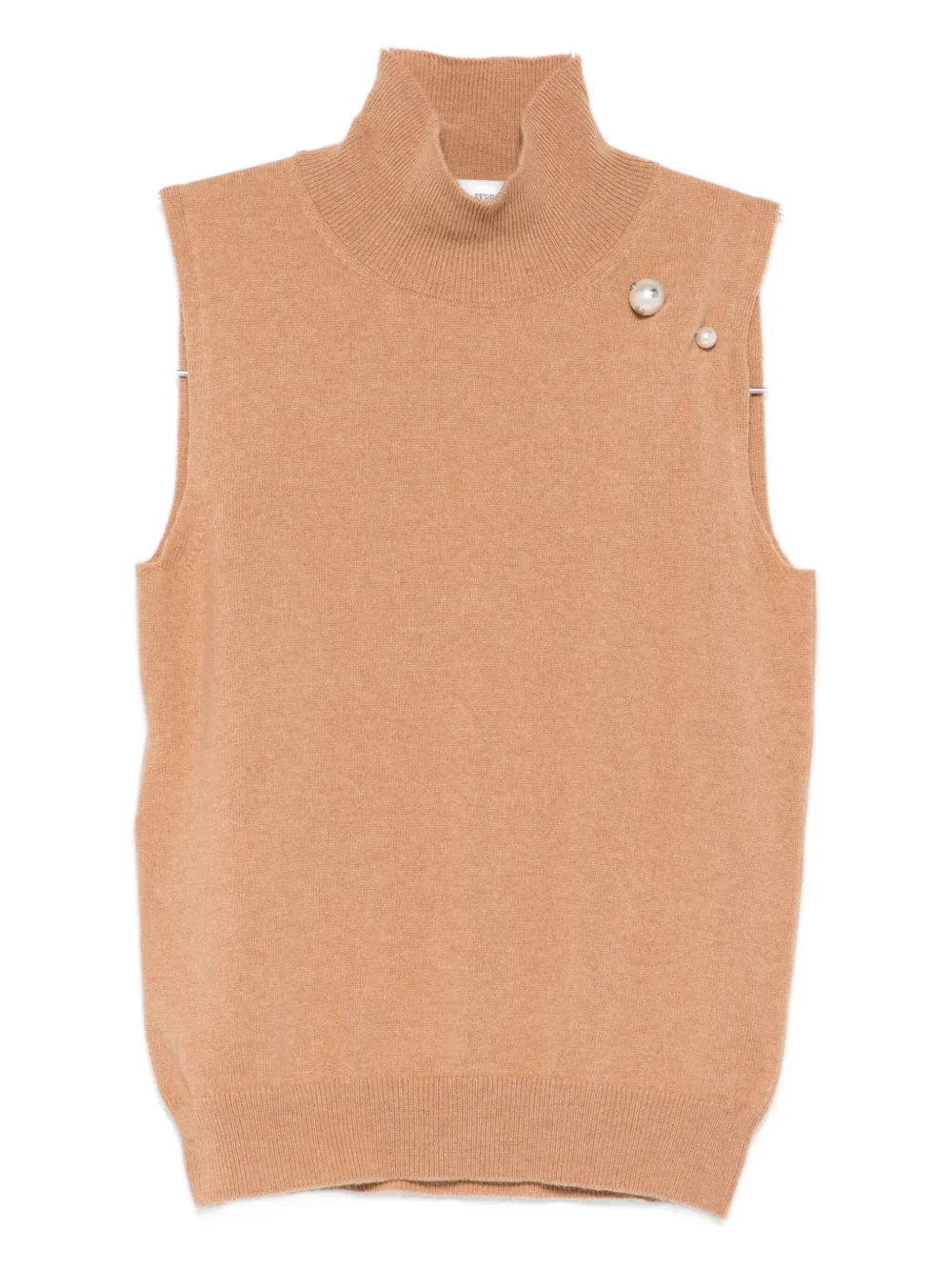 Топ с высоким воротником и украшениями Alberta Ferretti, коричневый
Топ с высоким воротником и украшениями Alberta Ferretti, коричневый