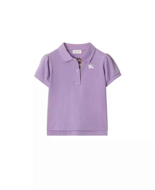 Хлопковая рубашка-поло для девочек - для малышек и для детей постарше Burberry, фиолетовый
Хлопковая рубашка-поло для девочек - для малышек и для детей постарше Burberry, фиолетовый